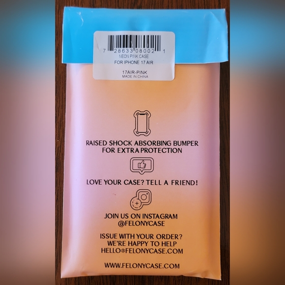 FELONY Neon Pink Silicone Case | iPhone Air (No MagSafe) - Picture 4 of 4